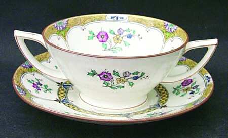 Solway Footed Bouillon Cup & Saucer by Minton