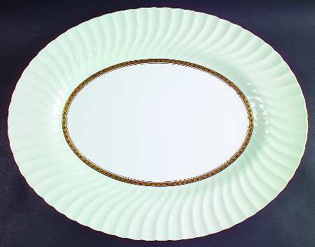 Somerset Green 17" Oval Serving Platter