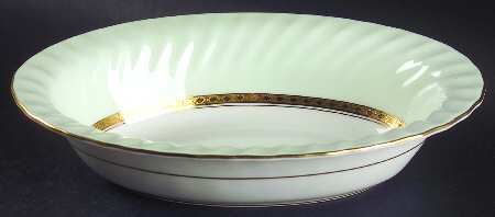 Somerset Green 10" Oval Vegetable Bowl