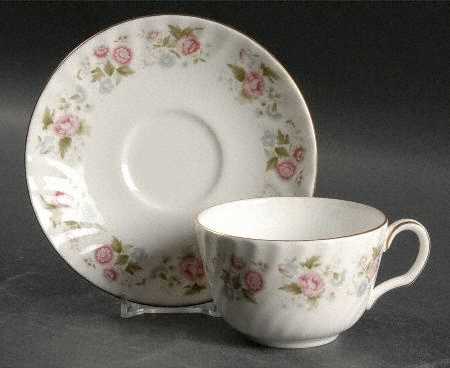 Spring Bouquet Flat Cup & Saucer Set