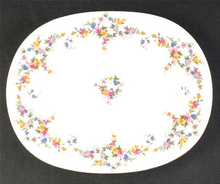 Spring Flowers 10" Oval Serving Platter