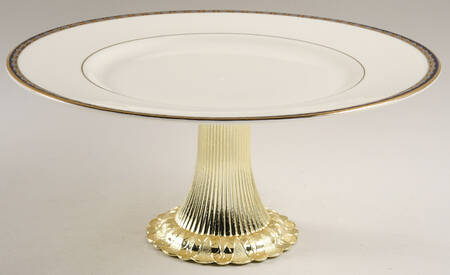 St. James Cake Stand with 4"-5" Metal Pedestal  Hc