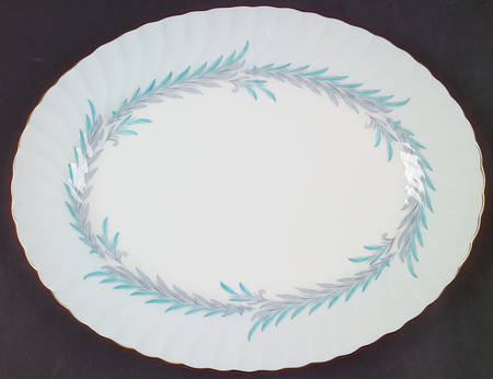 Symphony Blue 17" Oval Serving Platter