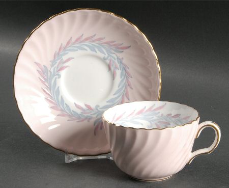 Symphony Pink Flat Cup & Saucer Set