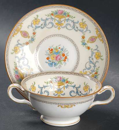 Talbot Footed Bouillon Cup & Saucer