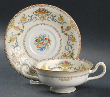 Talbot Footed Cream Soup Bowl & Saucer Set
