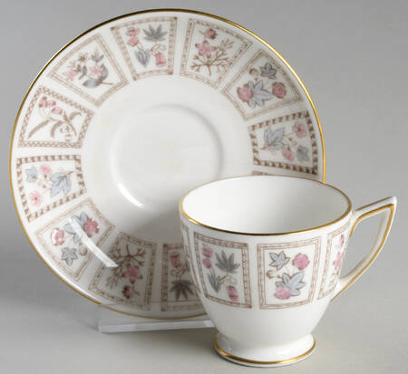 Tapestry (Gold Trim) Footed Demitasse Cup & Saucer Set