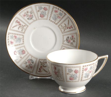 Tapestry (Gold Trim) Footed Cup & Saucer Set