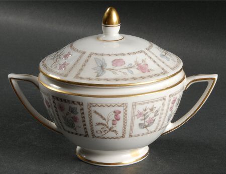 Tapestry (Gold Trim) Sugar Bowl & Lid