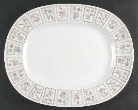 Tapestry (Gold Trim) 14" Oval Serving Platter