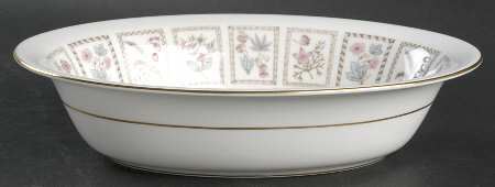Tapestry (Gold Trim) 10" Oval Vegetable Bowl