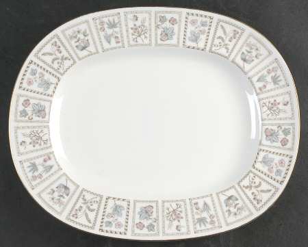 Tapestry (Gold Trim) 13" Oval Serving Platter