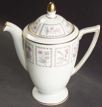 Tapestry (Gold Trim) Coffee Pot & Lid
