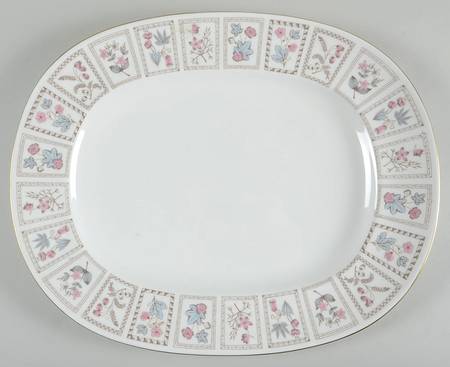 Tapestry (Gold Trim) 17" Oval Serving Platter