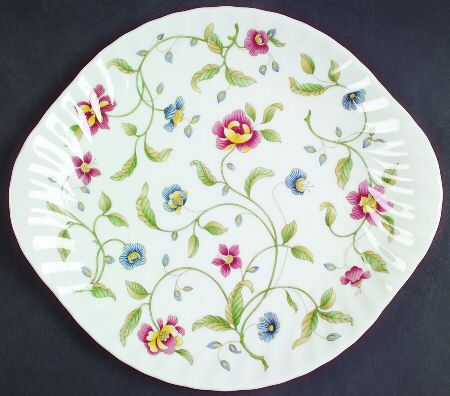 Tapestry (Newer, No Trim, S770) Handled Cake Plate