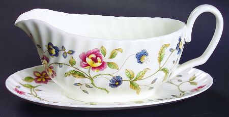 Tapestry (Newer, No Trim, S770) Gravy Boat & Underplate