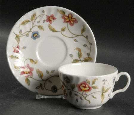 Tapestry (Newer, No Trim, S770) Flat Cup & Saucer Set