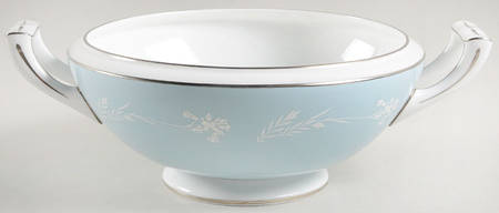 Turquoise Cameo Round Vegetable No Lid
