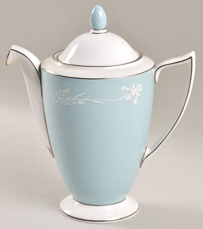 Turquoise Cameo Coffee Pot & Lid