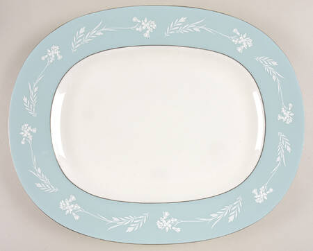Turquoise Cameo 14" Oval Serving Platter