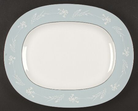 Turquoise Cameo 14" Oval Serving Platter
