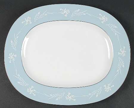 Turquoise Cameo 13" Oval Serving Platter