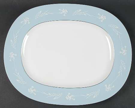 Turquoise Cameo 16" Oval Serving Platter