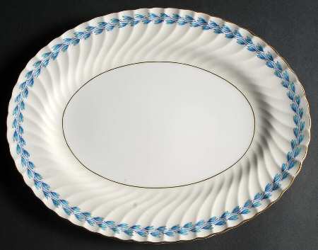 Turquoise Wreath 12" Oval Serving Platter