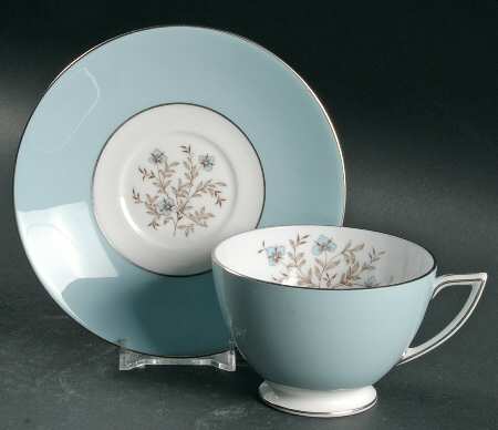 Twilight Turquoise Footed Cup & Saucer Set