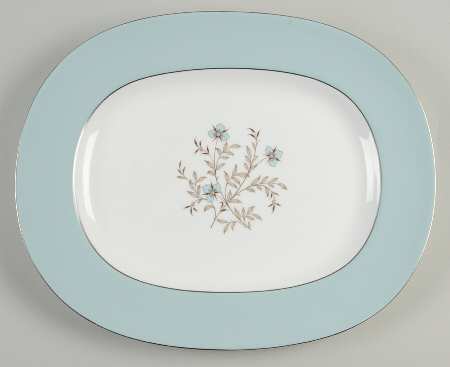 Twilight Turquoise 13" Oval Serving Platter