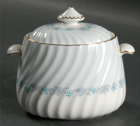 Vineyard Blue Sugar Bowl & Lid