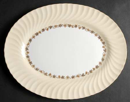 Vineyard Buff 15" Oval Serving Platter