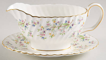 Virginia Gravy Boat with Attached Underplate by Minton