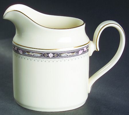 Warwick (Black Border, Pink Flowers) Creamer