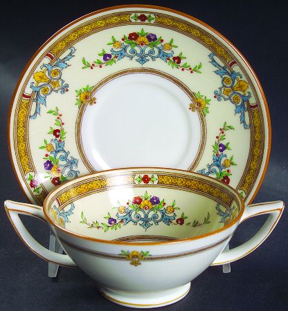 Warwick Footed Bouillon Cup & Saucer