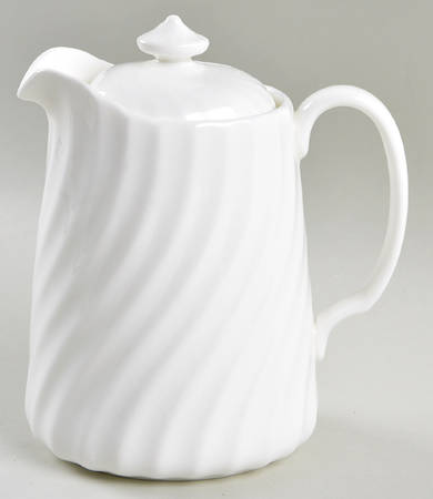 White Fife Hot Water Jug & Lid