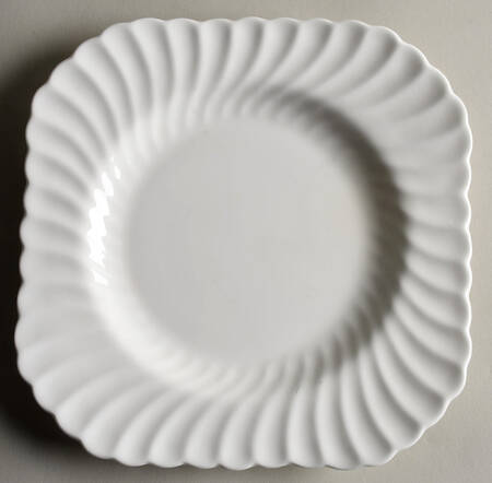 White Fife Square Salad Plate