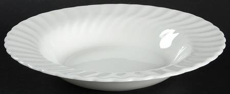 White Fife Rim Soup Bowl