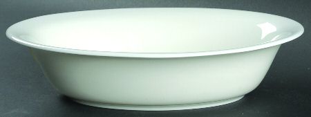 White Monarch 10" Oval Vegetable Bowl