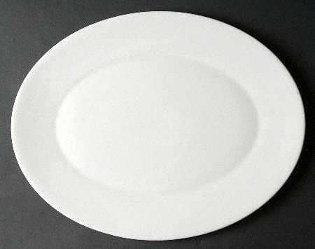 White Monarch 15" Oval Serving Platter