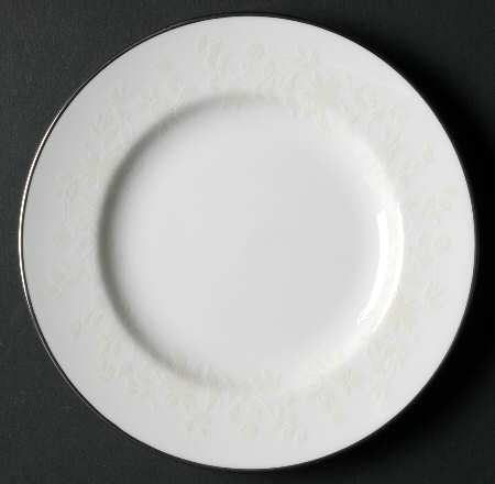 White Paisley Bread & Butter Plate