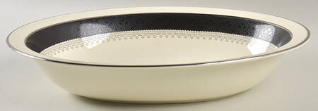 Wilmington (Black Band) 10" Oval Vegetable Bowl