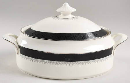 Wilmington (Black Band) Oval Covered Vegetable