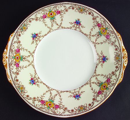 Wilmington Orange Handled Cake Plate