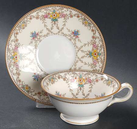 Wilmington Orange Footed Cup & Saucer Set