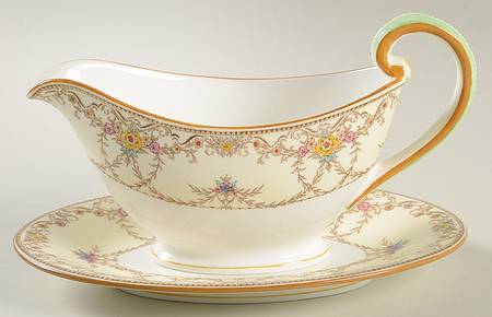 Wilmington Orange Gravy Boat & Underplate/Relish
