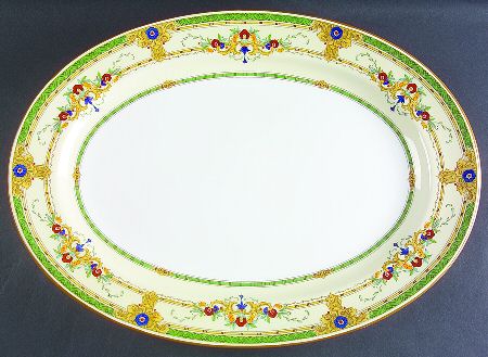 Windsor Green 17" Oval Serving Platter