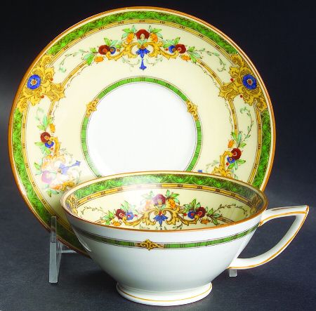 Windsor Green Footed Cup & Saucer Set