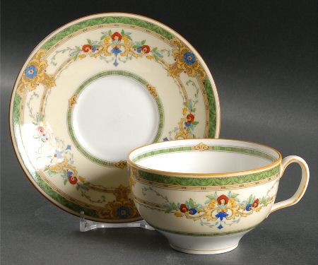 Windsor Green Flat Cup & Saucer Set