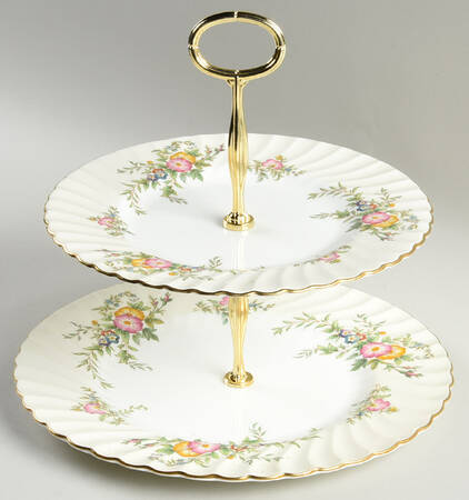 York 6 5/8"-10"  2 Tiered Serving Tray (Dp, Sp) HC